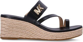 Jilly logo-lettering wedge sandals