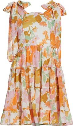 Mille Kiara Floral Cotton Mini Dress