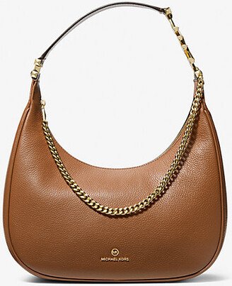 Piper Large Pebbled Leather Shoulder Bag