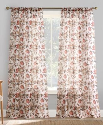 No. 918 Myra Crushed Voile Sheer Rod Pocket Curtain Panel Collection