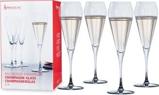 Willsberger Champagne Wine Glasses, Set of 4, 8.5 Oz