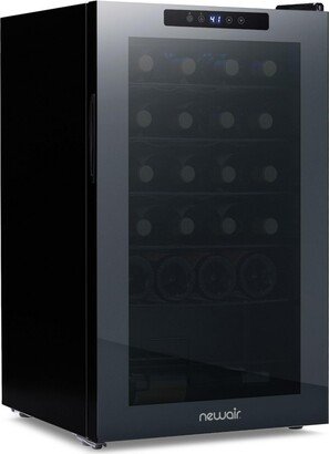 Shadow Series Wine Cooler Refrigerator 24 Bottle, Freestanding Mirrored Wine Fridge with Double-Layer Tempered Glass Door & Compressor Cooling