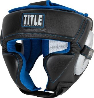 Title Boxing Platinum Perilous Training Headgear - Regular - Black/Silver/Blue