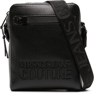 Logo-Lettering Faux-Leather Crossbody Bag-AB