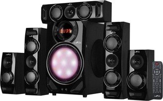 beFree Sound 5.1 Channel Surround Sound Bluetooth Speaker System in Black