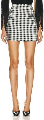 Stretch Mini Skirt in Black,White