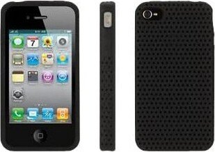 FlexGrip Punch Silicone Cover for Apple iPhone 4/4S - Black