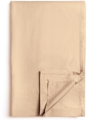 Bombacio Linens Sunset Sand Brushed Cotton Percale Flat Sheet