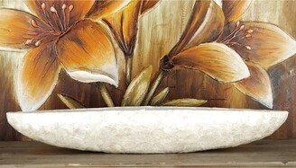 Studio 350 White Polystone Coastal Decorative Bowl 6 x 36 x 6