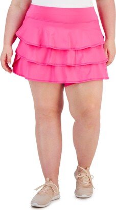 Id Ideology Plus Size Flounced Active Skort, Created for Macy's