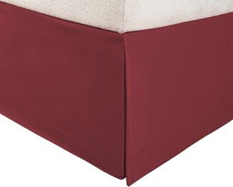 Wrinkle-Resistant Microfiber Bed Skirt with 15 Drop, Twin XL, Burgundy - Blue Nile Mills