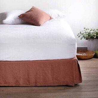 100% French Linen Bedskirt - Twin - Clay | BOKSER HOME