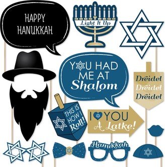 Big Dot Of Happiness Happy Hanukkah - Hanukkah & Chanukah Photo Booth Props Kit - 20 Count