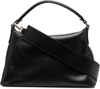 Leonie Hanne Woman's Hobo Black Leather Small Handbag