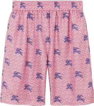 EKD TB-monogram silk shorts