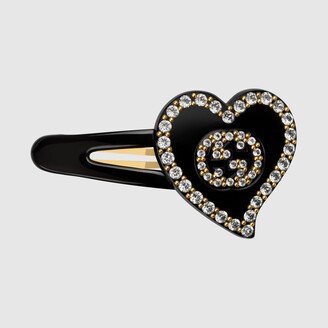 Interlocking G heart hair clip-AA