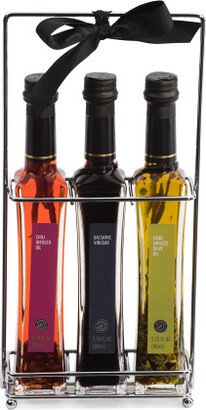 3pc Chili Balsamic And Herb Olive Oil And Vinegar Set