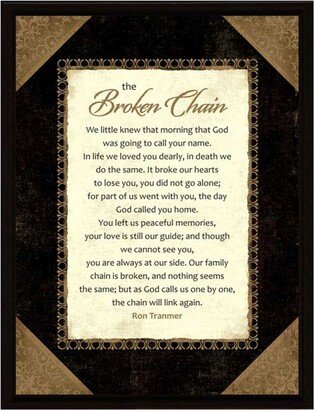 Broken Chain Wood Frame Plaque with Easel, 6.5