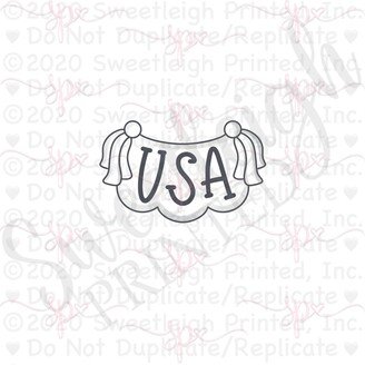 Usa Banner Cookie Cutter