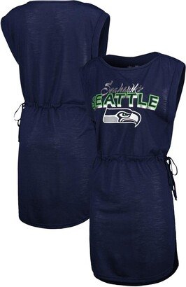 Women's G-iii 4Her by Carl Banks College Navy Seattle Seahawks G.o.a.t. Swimsuit Cover-Up