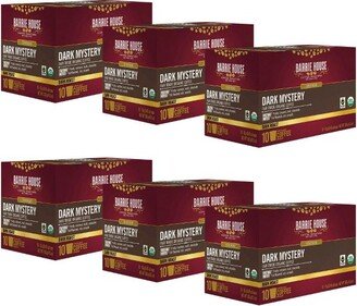 Barrie House Dark Mystery Single Serve Coffee - Case of 6 Boxes/10 Pods/4.5 oz