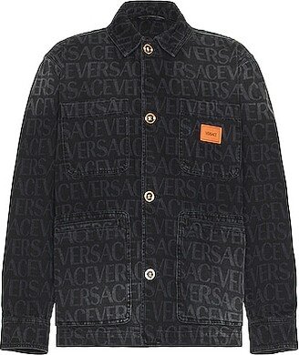 Allover Denim Jacket in Black