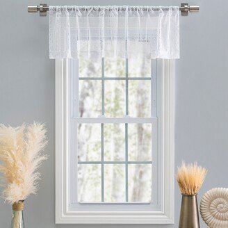 Stripe Lace Rod Pocket Curtain Valance 54