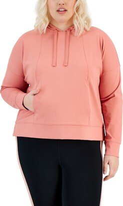 Id Ideology Plus Size Techy Drawstring-Hood Hoodie