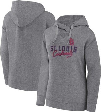 Women's Heather Gray St. Louis Cardinals Plus Size Pullover Hoodie