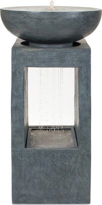 Stone Bowl Fountain with Rain Effect 33