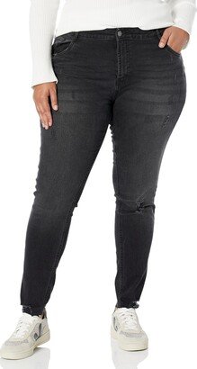 Women's Plus Size Pant HW Ripped Skinny