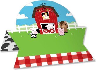 Big Dot Of Happiness Farm Animals - Barnyard Party Table Setting Name Place Cards - 24 Ct