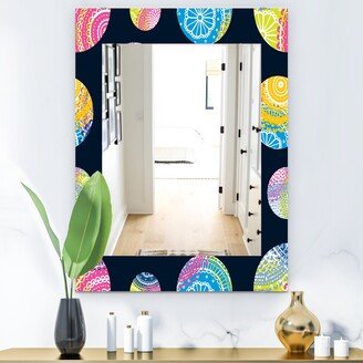 Designart 'Lace Patterned Circles' Modern Mirror - Vanity Printed Mirror