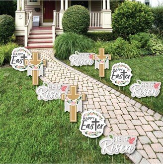 Big Dot Of Happiness Religious Easter - Lawn Decor - Outdoor Christian Holiday Party Yard Decor 10 Pc