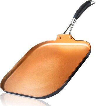 3 Layers Copper Non-Stick Coating Inside, Hard-Anodized Looking Heat Resistant Lacquer Outside