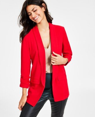 Women's Knit 3/4-Sleeve Boyfriend Blazer, Created for Macy's