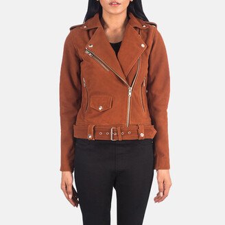 Alison Brown Suede Biker Jacket