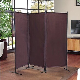 Devera Black 6 Ft Modern Room Divider Folding Privacy Screen Metal Standing