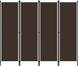 4-Panel Room Divider Brown 78.7