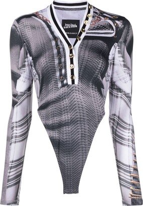 Graphic-Print Bodysuit