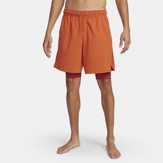 Men's Unlimited Dri-FIT 7 2-in-1 Versatile Shorts in Orange-AB