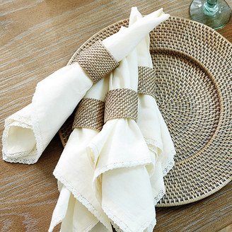 Set of 4 Piper Woven Napkin Rings