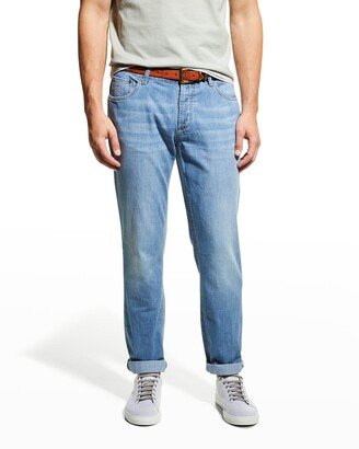 Men's Traditional-Fit Light-Wash Jeans