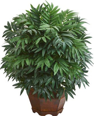 24in. Bamboo Palm Artificial Plant in Decorative Planter