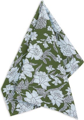 Lilium-print cotton tea towel