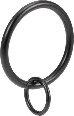 Unique Bargains Curtain Ring Metal 32mm Inner Dia Drapery Ring for Curtain Rods 14 Pcs - Black