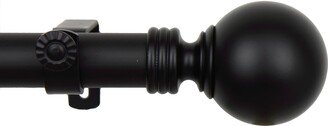 InStyleDesign Black Sphere Adjustable Curtain Rod Set