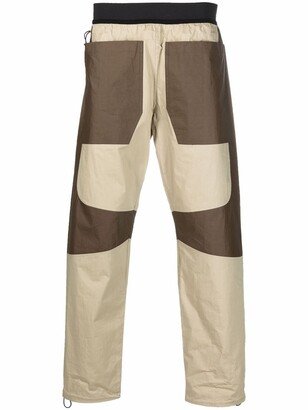 RANRA Colour-Block Straight-Leg Trousers-AA