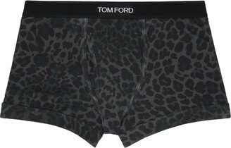 Black & Gray Leopard Boxers