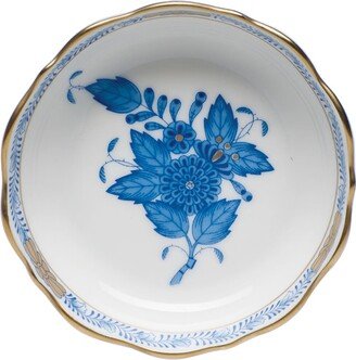 Chinese Bouquet Mini Scalloped Dish - Blue